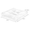 Sunnydaze Set of 2 Olefin Tufted Outdoor Square Patio Cushions