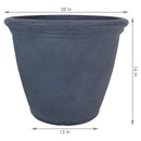 Sunnydaze Anjelica Polyresin Outdoor Flowerpot Planter
