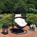 Sunnydaze Cordelia Hanging Egg Chair with Steel Stand and Cushion
