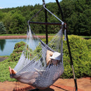 Sunnydaze Outdoor Extra Large Caribbean Polyester Rope Hammock Chair