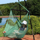 Sunnydaze Outdoor Extra Large Caribbean Polyester Rope Hammock Chair