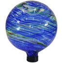 Sunnydaze Garden Gazing Globe Northern Lights Green and Blue Glass Orb - 10"