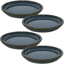Sunnydaze Set of 4 Glazed Ceramic Planter Saucer