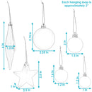 Sunnydaze Deck the Halls 59-Piece Assorted Christmas Ornament Kit - Silver