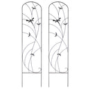 Sunnydaze Dragonfly Delight Metal Garden Trellis for Climbing Plants - 55-Inch - Set of 2