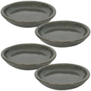 Sunnydaze Set of 4 Glazed Ceramic Planter Saucer