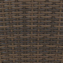Sunnydaze Polyrattan Square Tall Wicker Planter - Brown - Set of 2