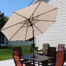 Sunnydaze Aluminum Outdoor Patio Umbrella with Tilt and Crank