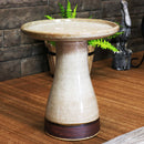 Sunnydaze Glazed Ceramic Outdoor Bird Bath