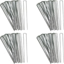 Sunnydaze Galvanized Steel Garden Landscape Staples - 12"