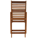 Sunnydaze Meranti Wood Outdoor Folding Patio Chairs - Set of 2
