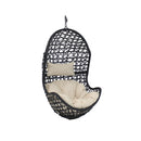 Sunnydaze Cordelia Hanging Egg Chair, Resin Wicker, Large Basket Design, Outdoor Use, Includes Cushion
