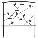 Sunnydaze 5-Piece Modern Leaves Metal Garden Fence Panels - 10' Overall