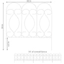 Sunnydaze 5-Piece Traditional Garden Border Fence Set - 10' Overall