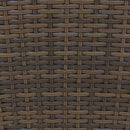 Sunnydaze Polyrattan Square Tall Wicker Planter - Brown - Set of 2