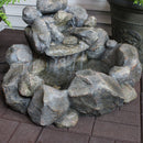 Sunnydaze Rocky Ravine Outdoor Water Fountain - 18" H