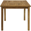 Sunnydaze Teak Square Outdoor Dining Table - Light Stain Finish - 32"