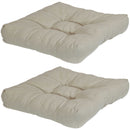 Sunnydaze Olefin Tufted Indoor/Outdoor Square Patio Cushions Set of 2