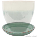 Sunnydaze Set of 2 Glazed Ceramic Planter Saucers