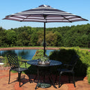 Sunnydaze Aluminum Outdoor Patio Umbrella with Tilt and Crank