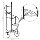 Sunnydaze 4-Tier Spiral Staircase Iron Plant Stand - Set of 2