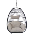 Sunnydaze Oliver Hanging Egg Chair with Seat Cushions - 48"
