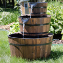 Sunnydaze Country Wood Barrel Water Fountain