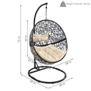Sunnydaze Jackson Outdoor Hanging Egg Chair with Stand