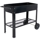 Sunnydaze Galvanized Steel Mobile Raised Garden Bed Cart - Choose Color