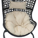 Sunnydaze Cordelia Hanging Egg Chair with Steel Stand and Cushion
