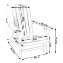 Sunnydaze Coastal Bliss Wooden Adirondack Chair