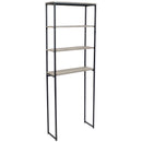 Sunnydaze 4-Tier Black Over-the-Toilet Storage Shelf - 69-Inch
