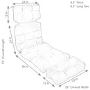 Sunnydaze Olefin Tufted Outdoor Chaise Lounge Chair Cushion
