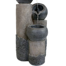 Sunnydaze Tiered Cascading Cups Solar Fountain with Battery Backup - 31.25"