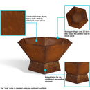 Sunnydaze Rustic Affinity Steel Fire Pit - 24"