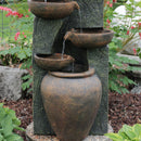 Sunnydaze Cascading Earthenware Pottery Stream Fountain - 39" H