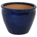 Sunnydaze Chalet High-Fired Glazed Ceramic Planter - 15-Inch
