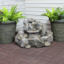 Sunnydaze Rocky Ravine Outdoor Water Fountain - 18" H