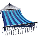 Sunnydaze DeLuxe American Style 2 Person Hammock with Spreader Bars - Blue