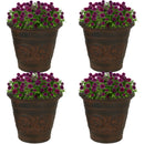 Sunnydaze Arabella Polyresin Outdoor Flower Pot Planter
