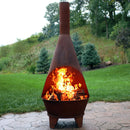 Sunnydaze 6' Wood-Burning Chiminea Fire Pit with Grill Grate - Rustic