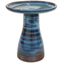 Sunnydaze Glazed Ceramic Outdoor Duo-Tone Bird Bath - High-Fired, Hand-Painted, UV and Frost Resistant Finish - Choose a Color
