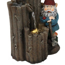 Sunnydaze Resting Gnome Outdoor Water Fountain with LED Light - 17"