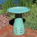 Sunnydaze Glazed Ceramic Outdoor Bird Bath