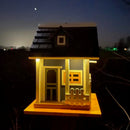 Sunnydaze Decorative Wooden Hanging Bird House with Solar Light - 9.25"