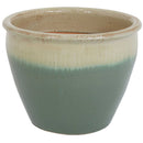 Sunnydaze Chalet High-Fired Glazed Ceramic Planter - 15-Inch
