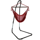 Sunnydaze Caribbean Extra Large Hammock Chair & Adjustable Stand - Soft-Spun Polyester - 40-Inch Wide Seat