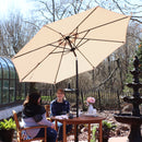 Sunnydaze Aluminum Outdoor Patio Umbrella with Tilt and Crank