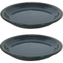 Sunnydaze Set of 2 Glazed Ceramic Planter Saucer