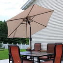 Sunnydaze Aluminum Outdoor Patio Umbrella with Tilt and Crank